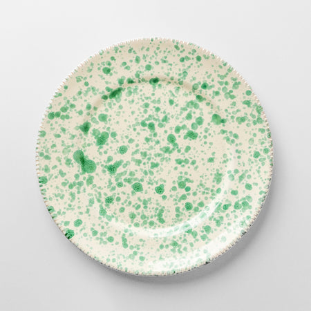 puglia splatter dinner plate verde