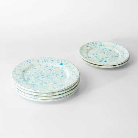 puglia splatter dinner plate azzurro set