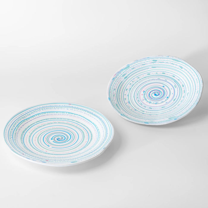 puglia swirl plate azzzurro set
