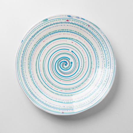 puglia swirl plate azzzurro detail