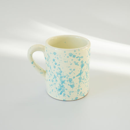 splatter ceramic mug puglia design, handmade in italy